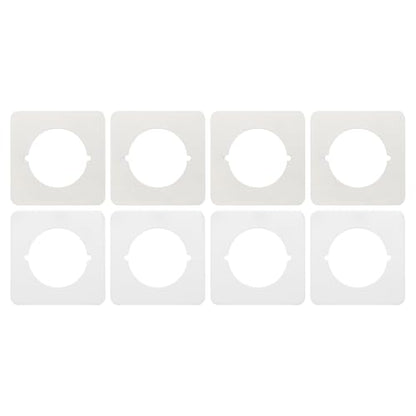 PATIKIL Door Knob Plates, 4 Pcs Square Plate Cover for Door Deadbolt Double Side Knob Handle Repair Kit Cover Filler Fixing Repair Backplate, White - color: White