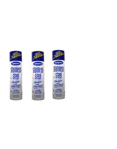Sprayway Stainless Steel Cleaner 3Pk 15oz Cans - size: 45 Ounce (Pack of 1)