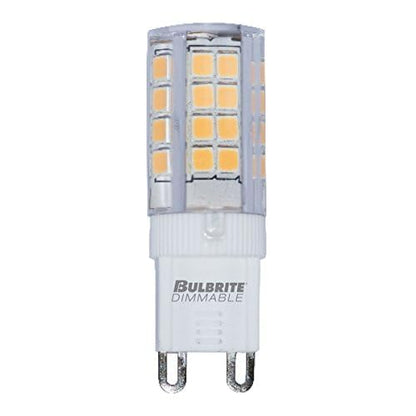 Bulbrite LED Mini T6 Dimmable Bi-Pin Base (G9) Light Bulb 40 Watt Equivalent 3000K, Clear 1-Pack