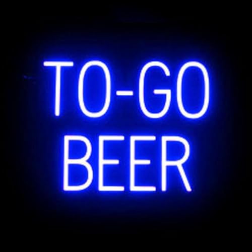 SpellBrite LED Neon TO-GO BEER Sign for Business - Blue, 20" x 15" - color: Blue, size: TO-GO BEER (20"x15")