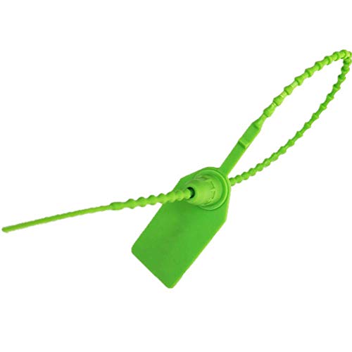 250mm Pull-Tite Security Seal Plastic Seals Signage Numbered Green (Package of 100) (Green) - color: Green, size: 100pcs