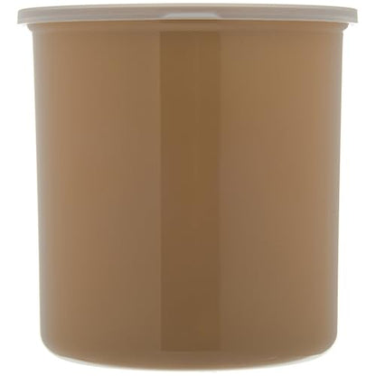 Carlisle FoodService Products Classic Round Storage Container Crock with Lid for Kitchen, Restaurants, Home, Plastic, 2.7 Quarts, Beige