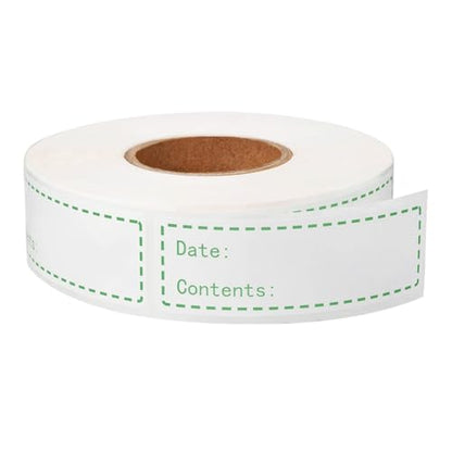Freezer Labels for Food Containers - Waterproof & Oil Resistant 1x3 Inch Stickers, No-Residue Strong Adhesive for Kitchen, Mason Jars, Restaurants, Home and Commercial Use (500Pcs)
