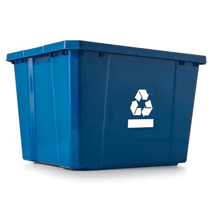 Gracious Living 17 Gallon/64 Litre Curbside Blue Box Recycling Bin, 12 Pack - size: 12 Pack