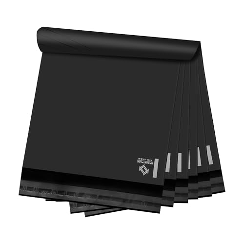 KKBESTPACK Black Poly Mailers 7.5x10.5 in, Small Shipping Bags, 1000 Pcs - color: Black, size: 7.5" x 10.5" 1000 pcs