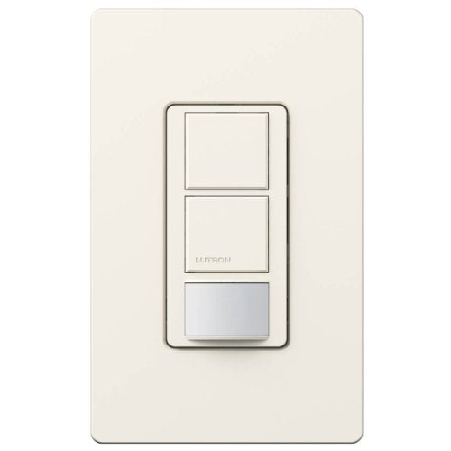 Lutron MS-OPS6-DDV-BI Maestro 6-Amp Single Pole Dual Circuit Occupancy Sensing Switch, Biscuit - color: Biscuit