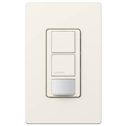 Lutron MS-OPS6-DDV-BI Maestro 6-Amp Single Pole Dual Circuit Occupancy Sensing Switch, Biscuit - color: Biscuit