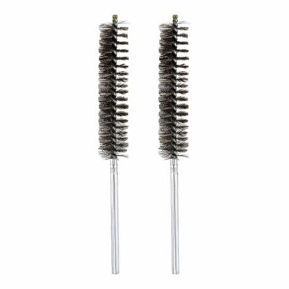 HARFINGTON 2pcs Wire Bore Brush 8 x 7/8" 1/4 Inch Shank Stainless Steel Bristles Cleaning Brush for Clean Car Part Tube Kitchen Garage - size: 8 x 7/8"