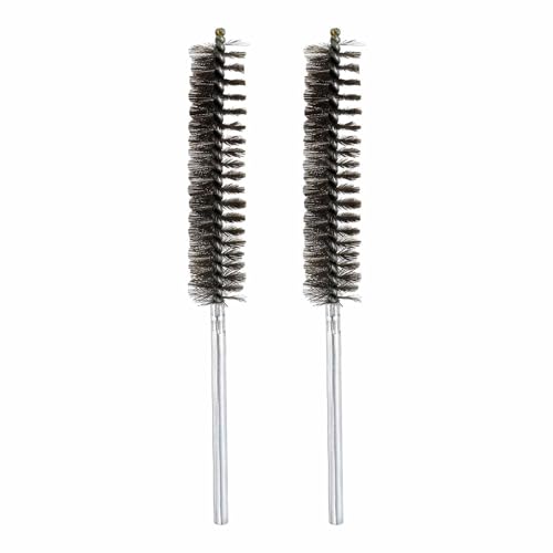 HARFINGTON 2pcs Wire Bore Brush 8 x 7/8" 1/4 Inch Shank Stainless Steel Bristles Cleaning Brush for Clean Car Part Tube Kitchen Garage - size: 8 x 7/8"