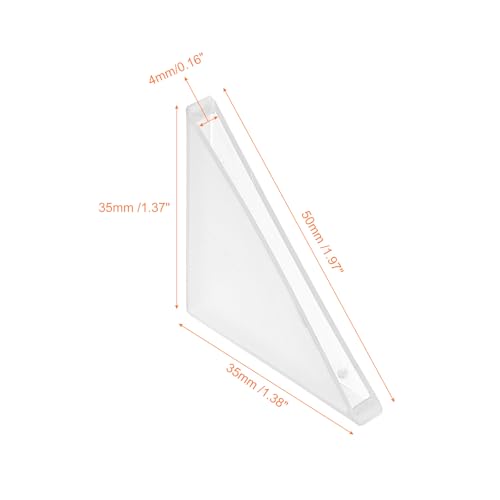 uxcell 20Pcs Plastic Corner Protectors 4x50mm Right Angle Shape Glass Corner Guards Cushion for Corner Protection of Glass, Mirror, Tile, White - color: White, size: 4x50mm