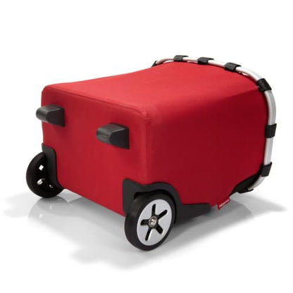 reisenthel carrycruiser red - Portable Shopping Trolley with Sturdy Aluminum Frame, Shoulder Strap and Removable mesh Inner Bag -Water-Repellent - color: Red