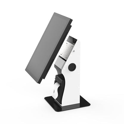 Kiosk Countertop Stand for 21.5" Computer Monitor with Printer Space and Card Reader Holder, All Metal Heavy Duty SF-2205C