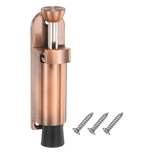 M METERXITY Kickdown Door Stop w/Rubber Tip and Screws 1" Red Bronze - color: Red Bronze, size: 1 Inch