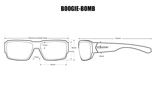 BOMBER Unisex Adult Boogie Bomb - color: Black Frame / Smoke Lens