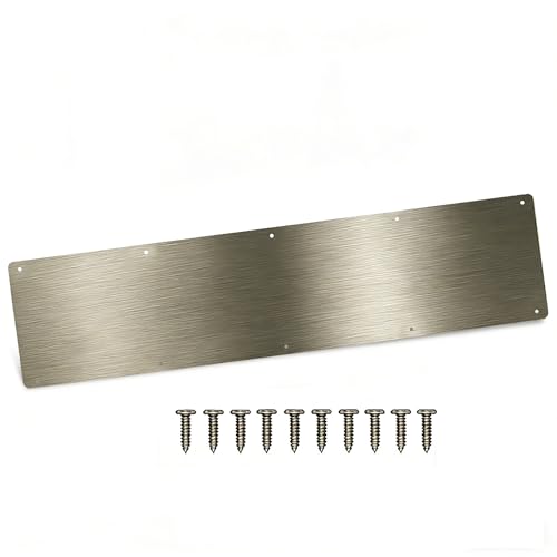 Door Kick Plate, 8" x 34" AL Kick Plate, Fits 36" Doors, Brushed Bronze - size: 8 x 34 Inch