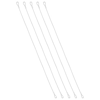 PATIKIL 1mmD x 20" L Outdoor Travel Security Cable, 5PCS 304 Stainless Steel Safety Wire Rope Luggage Anti-Theft Cable with Loop Ends for Bike Motorcycle Home Decoration, Silver - size: 0.04 in D x 20 in L