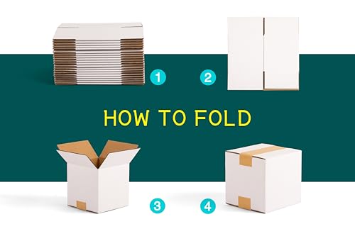 7x7x7 inch Small Shipping Boxes, 7 x 7 White Box, 15 Pack - size: 7x7x7-inch 15-Pack