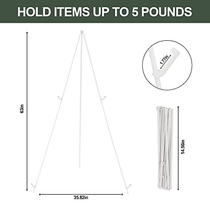 DANMO Easel Stand for Wedding Sign Poster 63'' Instant Display Easel for Floor Adjustable Metal Art Easel White 3 Pack - style: White 3 Pack