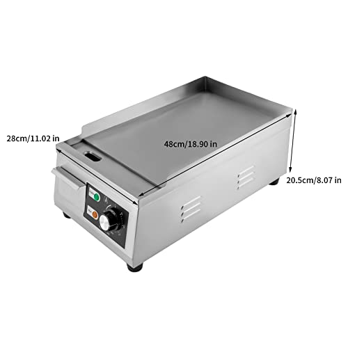 Electric Countertop Flat Top Griddle 11x15.7in Commercial Teppanyaki Grill - color: 1300W, 11"x15.7"