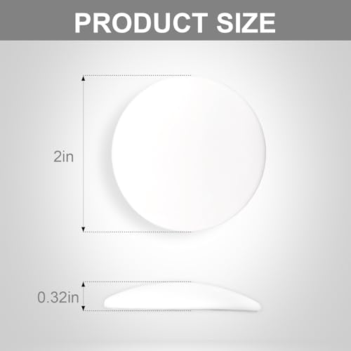 8 Pack 2" Door Stoppers for Wall, White Door Knob Wall Protectors - color: White