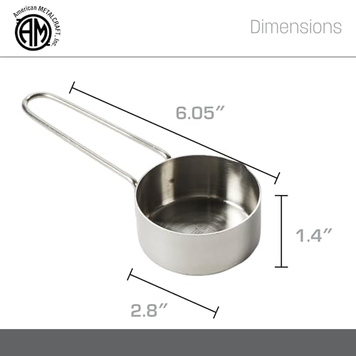 American METALCRAFT, Inc. 1/2 Stainless Steel Measuring Cup, 1/2-Cup, Silver - size: 1/2-Cup