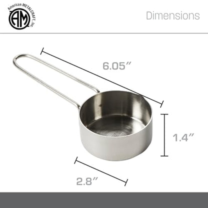 American METALCRAFT, Inc. 1/2 Stainless Steel Measuring Cup, 1/2-Cup, Silver - size: 1/2-Cup