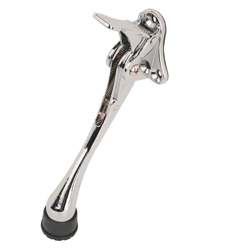 HA SHI 1 Stopper 6 in Chrome Tall Kickdown Door Stop for Bottom of Door - color: Chrome, size: 6 INCH X 1 PACK