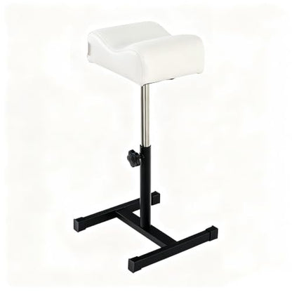 Pedicure Manicure Footrest & Pedicure Stand, Manicure Nail Care Tool, Height Adjustable with Soft Cushion, Non-Slip for Salon, Spa, Home Use, White - color: White & Black