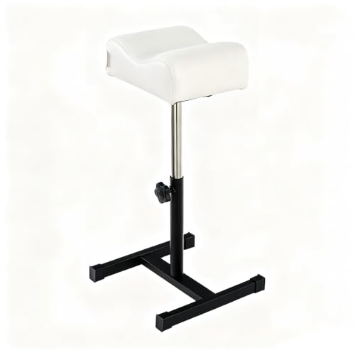 Pedicure Manicure Footrest & Pedicure Stand, Manicure Nail Care Tool, Height Adjustable with Soft Cushion, Non-Slip for Salon, Spa, Home Use, White - color: White & Black