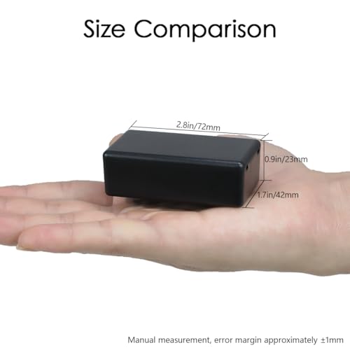 LeMotech Project Box 10 Pieces ABS Plastic Electrical Project Case Small Junction Box for Electronics Black 2.8 x 1.7 x 0.9 inch (72x 42x 23 mm) - size: 2.8" x 1.7" x 0.9"(10pc)