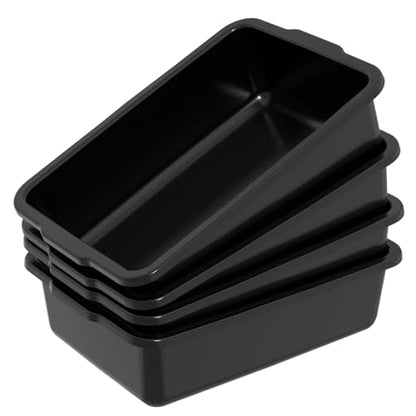 Sandmovie 4 Packs Commercial Restaurant Bus Tub, 25 L Plastic Bus Box - size: 25 L