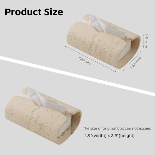 Tissue Box Cover Rectangle, Facial Tissue Holder Covers, Yellow - color: Yellow
