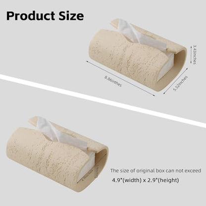 Tissue Box Cover Rectangle, Facial Tissue Holder Covers, Yellow - color: Yellow