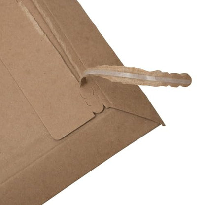 LUXPaper Conformer Mailers | Tear String Opener | Peel & Press | 9 3/4" x 12 1/4" | Brown | 30pt. Kraft | 100 Qty
