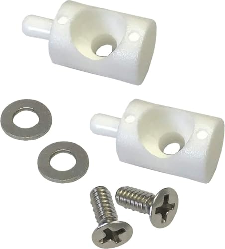 White Nylon Hinge Bushing Pin Kit 3/8" Diameter for Continuous Hinge Shower Enclosure