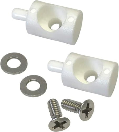 White Nylon Hinge Bushing Pin Kit 3/8" Diameter for Continuous Hinge Shower Enclosure