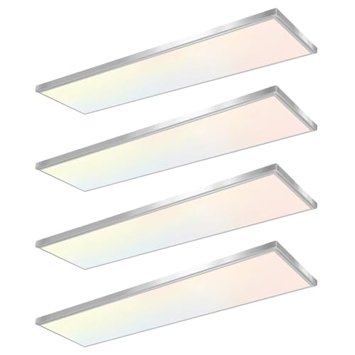GT-Lite 1'x4' 4500 Lumen 4 Pack LED Flat Panel - color: Nickel 4 Pack