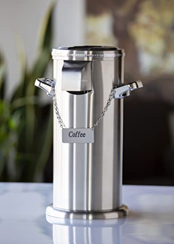 Service Ideas Airpot Coverup, 7X16, Stainless Steel, Adjustable, Polished