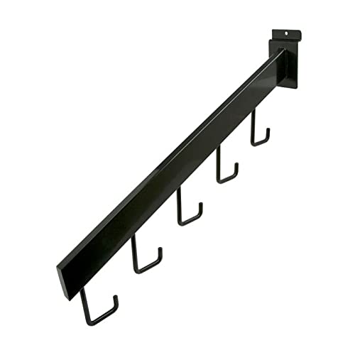 Dazzling Displays 5-Hook Waterfall Slatwall Face-Out Display, Rectangular Tube - Essential Slatwall Accessories for Retail Merchandising, Slat Wall Fittings and Slatwall Hooks (Chrome) - color: Chrome