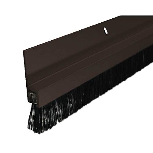Dark Bronze/Aluminum Door Bottom Sweep with 5/8'' Nylon brush (72918DB), SMS #6 x 1/2'' supplied, (5/16'' W x 1'' H x 36'' L) - color: Dark Bronze, size: 36 in.