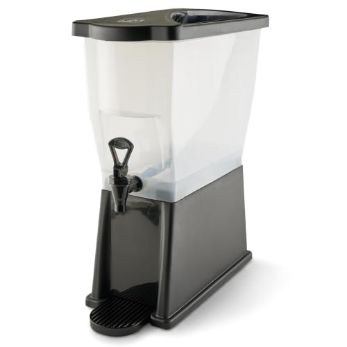 Winco 3 Gallon Slim Plastic Beverage Dispenser with Base