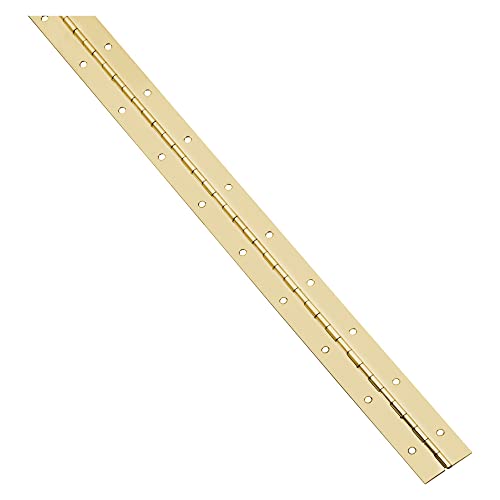 National Hardware N148-205 Continuous Hinge, Brass, 1-1/16" x 30" - color: Brass, size: 1-1/16" x 30", style: National Packaging