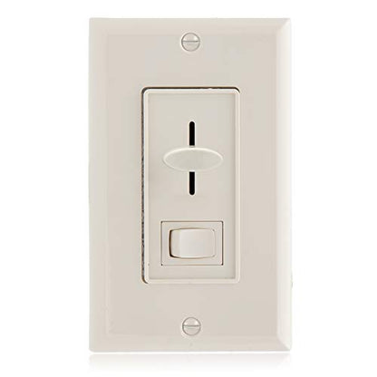 Maxxima LED Dimmer Electrical Light Switch, Almond, 3-Way/Single Pole Use - color: Almond