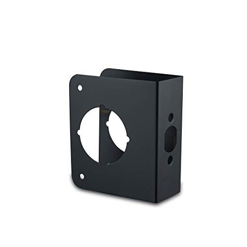 Door Guard Reinforcer 1-3/4-Inch Thick by 2-3/8-Inch Backset 2-1/8-Inch Bore Door Guard with Bronze - color: K9005-Iron Black