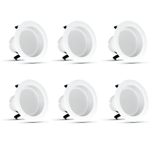 Feit Electric 4in LED Retrofit Recessed Downlight, 50W Eq, 540 Lumens - color: 5000K Daylight, size: 4 Inch (Pack of 6), style: Standard