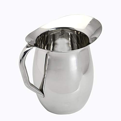 Update International (BP-3) Stainless Steel Bell Pitcher, 3 quart capacity, Stainless Steel - size: 96 Ounces, style: Pitcher
