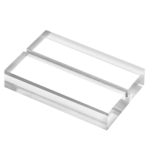 3" Clear Acrylic Sign Holder Stand - 10 Pack for Wedding Table Number Signs, Card Holder, Clear Base for 5x7 Inch Sheet Table Signs