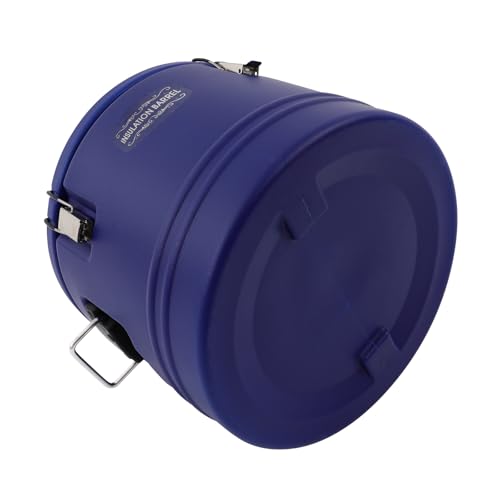 30L/7.9 Gal Insulated Soup Carrier, Stainless Steel Insulated Soup Container Bucket Hot & Cold Thermal Bucket with Lid Commercial Food Warmer for Parties Picnics Cafes Restaurants - color: Blue, size: 30L/7.9 Gal