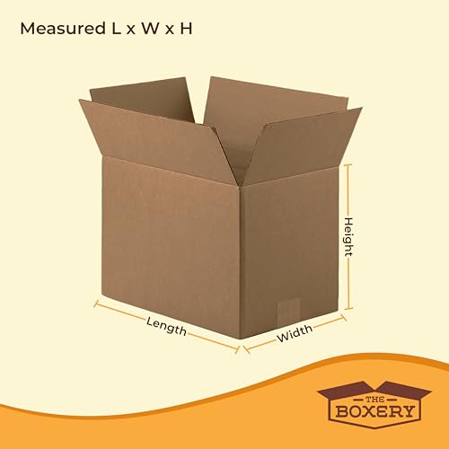 The Boxery 4"x4"x12" Corrugated Cardboard Boxes 50-Pack - size: 4 x 4 x 12"
