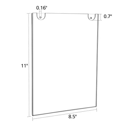 NIUBEE Acrylic Sign Holder 8.5 x 11 Clear Plastic Wall Mount Frame 10 Packs